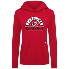 Carolina Hurricanes Levelwear Women's Relay Banner Arch Pullover Hoodie - Red - NHL 203145248