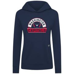 Washington Capitals Levelwear Women's Relay Banner Arch Pullover Hoodie - Navy - NHL 203145256