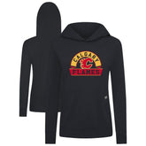 Calgary Flames Levelwear Women's Relay Banner Arch Pullover Hoodie - Black - NHL 203145263
