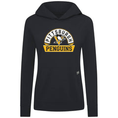Pittsburgh Penguins Levelwear Women's Relay Banner Arch Pullover Hoodie - Black - NHL 203145272