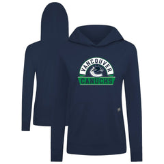 Vancouver Canucks Levelwear Women's Relay Banner Arch Pullover Hoodie - Navy - NHL 203145274