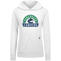 Vancouver Canucks Levelwear Women's Relay Banner Arch Pullover Hoodie - White - NHL 203145276