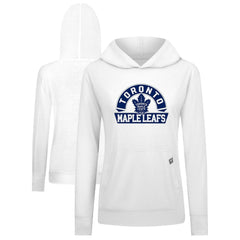 Toronto Maple Leafs Levelwear Women's Relay Banner Arch Pullover Hoodie - White - NHL 203145277