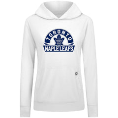 Toronto Maple Leafs Levelwear Women's Relay Banner Arch Pullover Hoodie - White - NHL 203145277