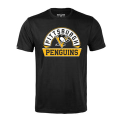 Pittsburgh Penguins Levelwear Richmond Banner Arch T-Shirt - Black - NHL 203145295