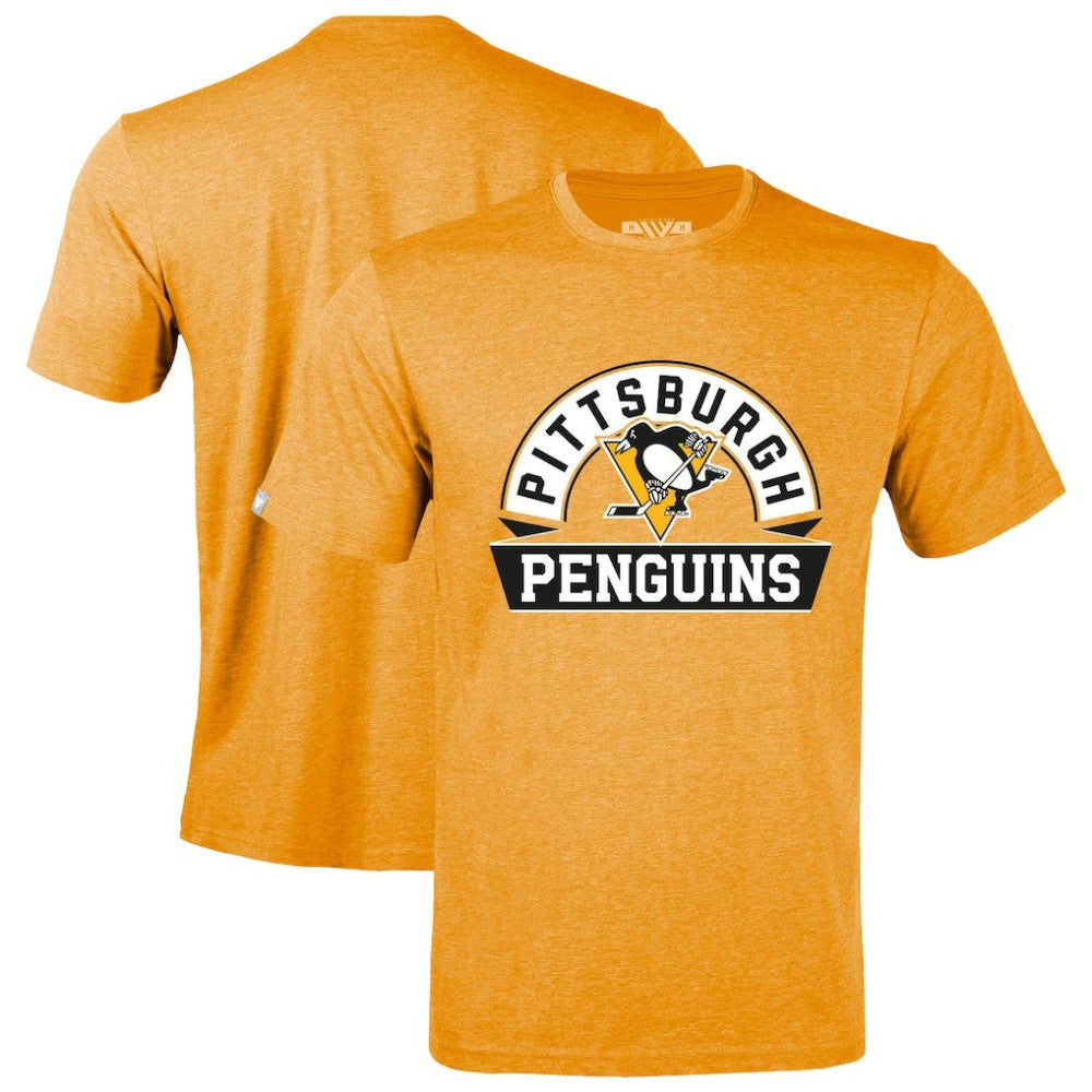 Pittsburgh Penguins Levelwear Richmond Banner Arch T-Shirt - Gold - NHL 203145299