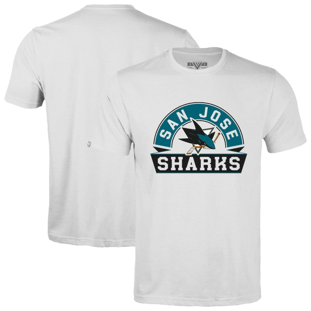 San Jose Sharks Levelwear Richmond Banner Arch T-Shirt - White - NHL 203145306
