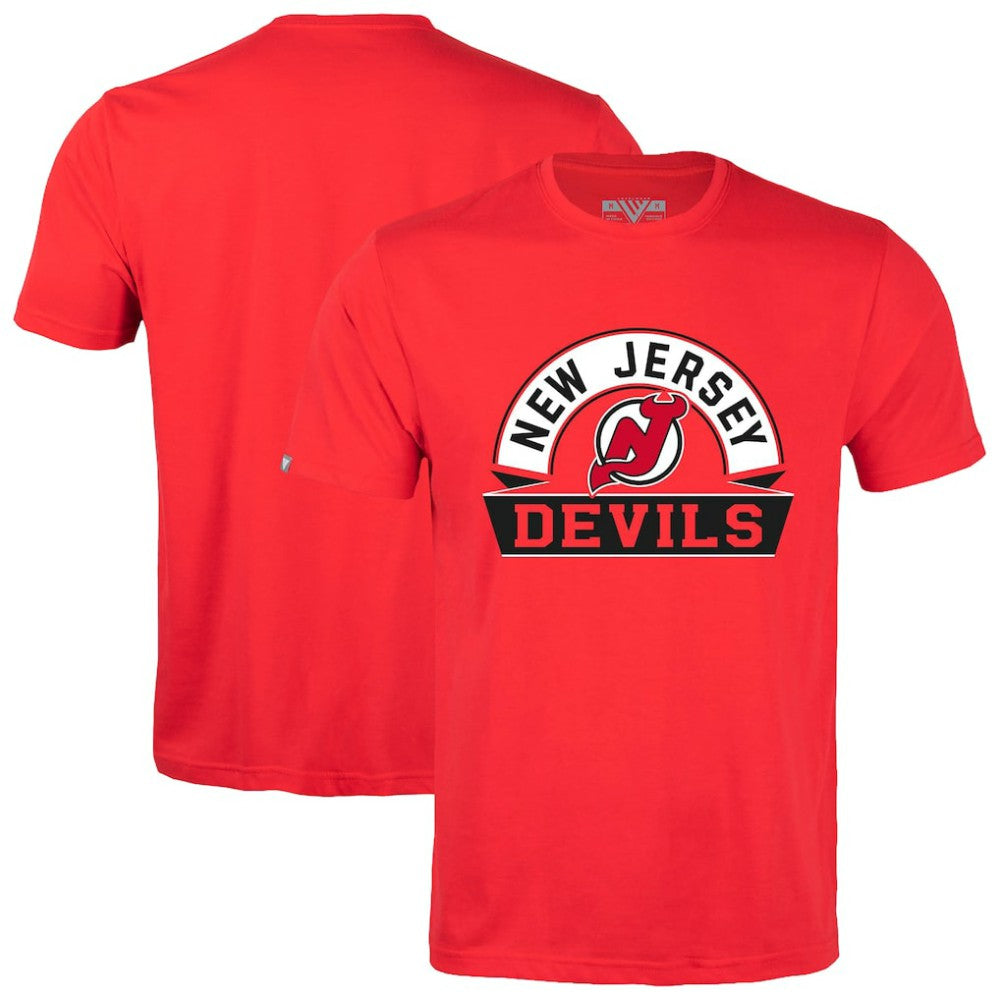 New Jersey Devils Levelwear Richmond Banner Arch T-Shirt - Red - NHL 203145321