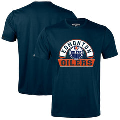 Edmonton Oilers Levelwear Richmond Banner Arch T-Shirt - Navy - NHL 203145331