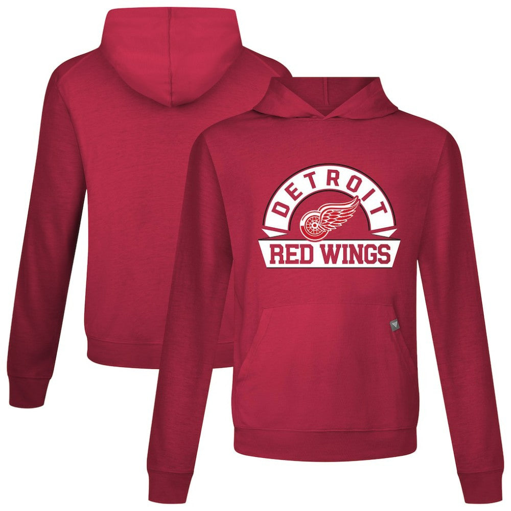 Detroit Red Wings Levelwear Relay Banner Arch Pullover Hoodie - Red - NHL 203145413