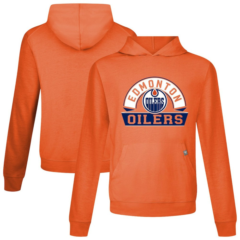 Edmonton Oilers Levelwear Relay Banner Arch Pullover Hoodie - Orange - NHL 203145414