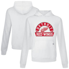 Detroit Red Wings Levelwear Relay Banner Arch Pullover Hoodie - White - NHL 203145417