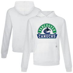 Vancouver Canucks Levelwear Relay Banner Arch Pullover Hoodie - White - NHL 203145419