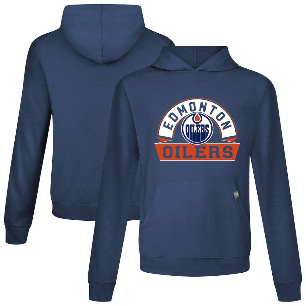 Edmonton Oilers Levelwear Relay Banner Arch Pullover Hoodie - Navy - NHL 203145427