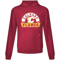 Calgary Flames Levelwear Relay Banner Arch Pullover Hoodie - Red - NHL 203145434