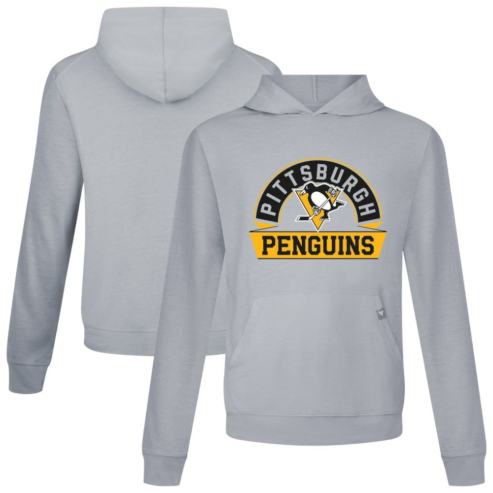 Pittsburgh Penguins Levelwear Relay Banner Arch Pullover Hoodie - Gray - NHL 203145445