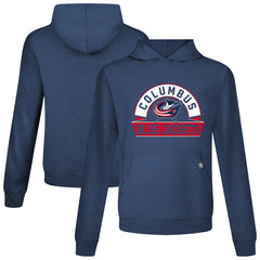 Columbus Blue Jackets Levelwear Relay Banner Arch Pullover Hoodie - Navy - NHL 203145466