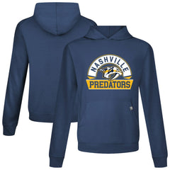 Nashville Predators Levelwear Relay Banner Arch Pullover Hoodie - Navy - NHL 203145467