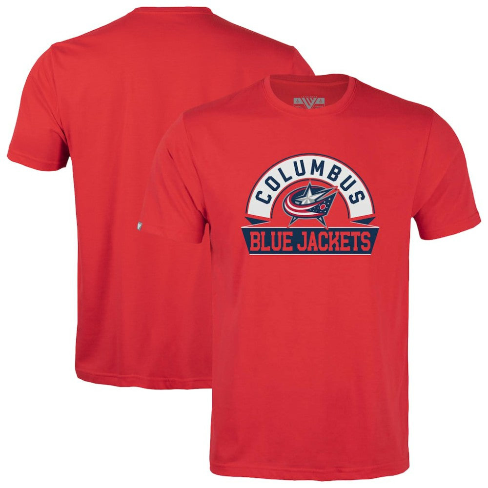 Columbus Blue Jackets Levelwear Youth Little Richmond Banner Arch T-Shirt - Red - NHL 203145544