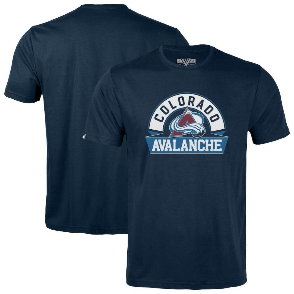 Colorado Avalanche Levelwear Youth Little Richmond Banner Arch T-Shirt - Navy - NHL 203145546
