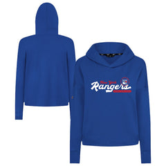 New York Rangers Levelwear Women's Sweet Monument Tri-Blend Cropped Pullover Hoodie - Royal - NHL 203145658