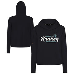 Seattle Kraken Levelwear Women's Sweet Monument Tri-Blend Cropped Pullover Hoodie - Black - NHL 203145660