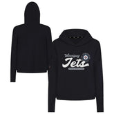 Winnipeg Jets Levelwear Women's Sweet Monument Tri-Blend Cropped Pullover Hoodie - Black - NHL 203145666