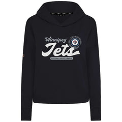 Winnipeg Jets Levelwear Women's Sweet Monument Tri-Blend Cropped Pullover Hoodie - Black - NHL 203145666