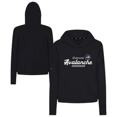 Colorado Avalanche Levelwear Women's Sweet Monument Tri-Blend Cropped Pullover Hoodie - Black - NHL 203145674