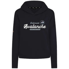 Colorado Avalanche Levelwear Women's Sweet Monument Tri-Blend Cropped Pullover Hoodie - Black - NHL 203145674