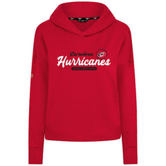 Carolina Hurricanes Levelwear Women's Sweet Monument Tri-Blend Cropped Pullover Hoodie - Red - NHL 203145678