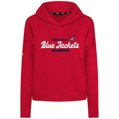 Columbus Blue Jackets Levelwear Women's Sweet Monument Tri-Blend Cropped Pullover Hoodie - Red - NHL 203145684