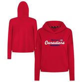 Montreal Canadiens Levelwear Women's Sweet Monument Tri-Blend Cropped Pullover Hoodie - Red - NHL 203145686
