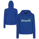 Vancouver Canucks Levelwear Women's Sweet Monument Tri-Blend Cropped Pullover Hoodie - Royal - NHL 203145690