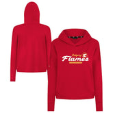 Calgary Flames Levelwear Women's Sweet Monument Tri-Blend Cropped Pullover Hoodie - Red - NHL 203145692