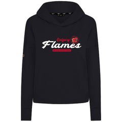 Calgary Flames Levelwear Women's Sweet Monument Tri-Blend Cropped Pullover Hoodie - Black - NHL 203145693