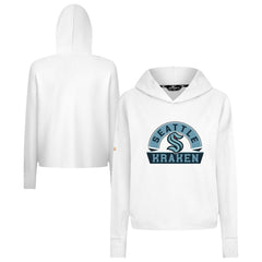 Seattle Kraken Levelwear Women's Sweet Banner Arch Tri-Blend Cropped Pullover Hoodie - White - NHL 203145696
