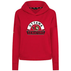 Ottawa Senators Levelwear Women's Sweet Banner Arch Tri-Blend Cropped Pullover Hoodie - Red - NHL 203145701