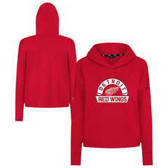 Detroit Red Wings Levelwear Women's Sweet Banner Arch Tri-Blend Cropped Pullover Hoodie - Red - NHL 203145718