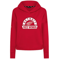 Detroit Red Wings Levelwear Women's Sweet Banner Arch Tri-Blend Cropped Pullover Hoodie - Red - NHL 203145718