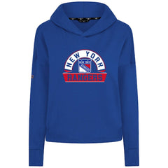New York Rangers Levelwear Women's Sweet Banner Arch Tri-Blend Cropped Pullover Hoodie - Royal - NHL 203145721