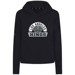 Los Angeles Kings Levelwear Women's Sweet Banner Arch Tri-Blend Cropped Pullover Hoodie - Black - NHL 203145733