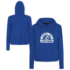 Tampa Bay Lightning Levelwear Women's Sweet Banner Arch Tri-Blend Cropped Pullover Hoodie - Royal - NHL 203145734