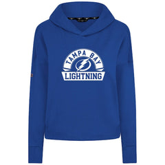 Tampa Bay Lightning Levelwear Women's Sweet Banner Arch Tri-Blend Cropped Pullover Hoodie - Royal - NHL 203145734