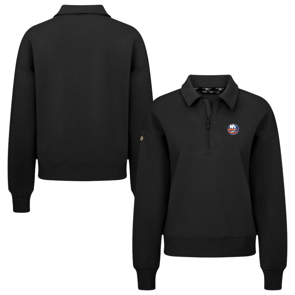 New York Islanders Levelwear Women's Canmore Quarter-Zip Pullover - Black - NHL 203145738