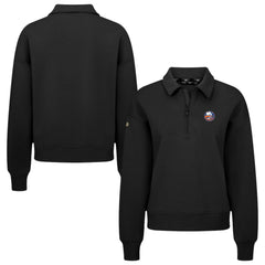 New York Islanders Levelwear Women's Canmore Quarter-Zip Pullover - Black - NHL 203145738