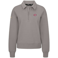 Montreal Canadiens Levelwear Women's Canmore Quarter-Zip Pullover - Gray - NHL 203145785