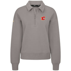 Calgary Flames Levelwear Women's Canmore Quarter-Zip Pullover - Gray - NHL 203145787