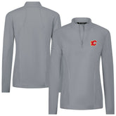 Calgary Flames Levelwear Women's Upright Quarter-Zip Pullover - Gray - NHL 203145872