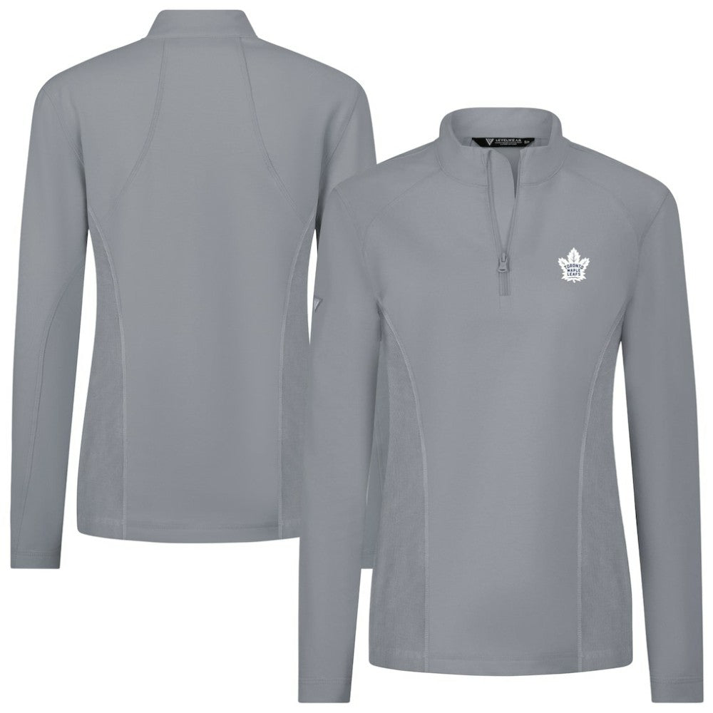 Toronto Maple Leafs Levelwear Women's Upright Quarter-Zip Pullover - Gray - NHL 203145877